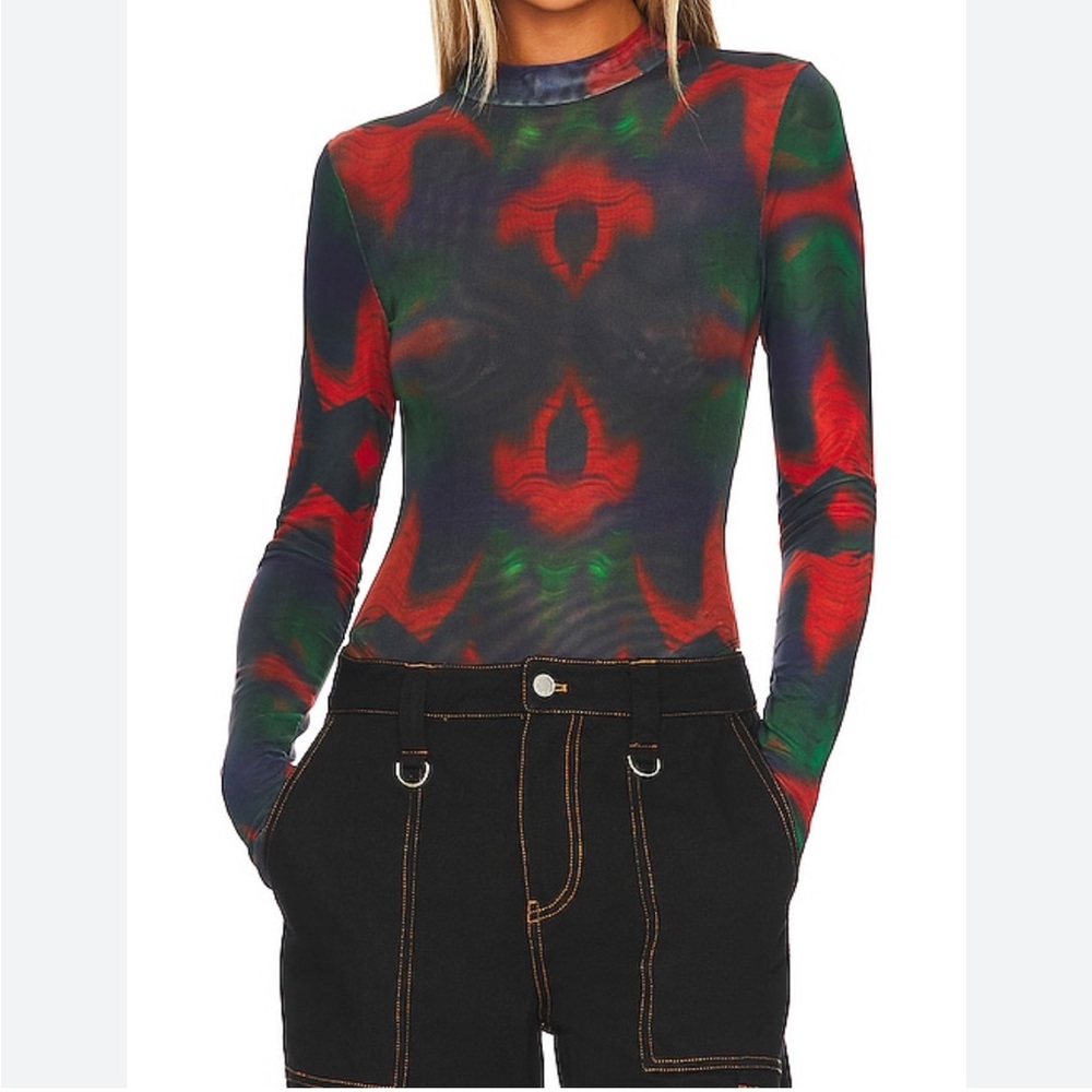 BY.DYLAN Martina Long Sleeve mesh bodysuit